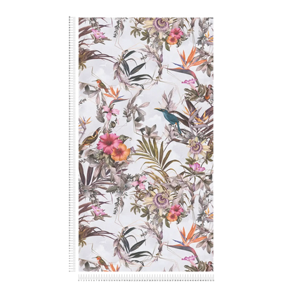 Hibiscus Haven – Crane & Bloom Wallpaper – Natural Stone