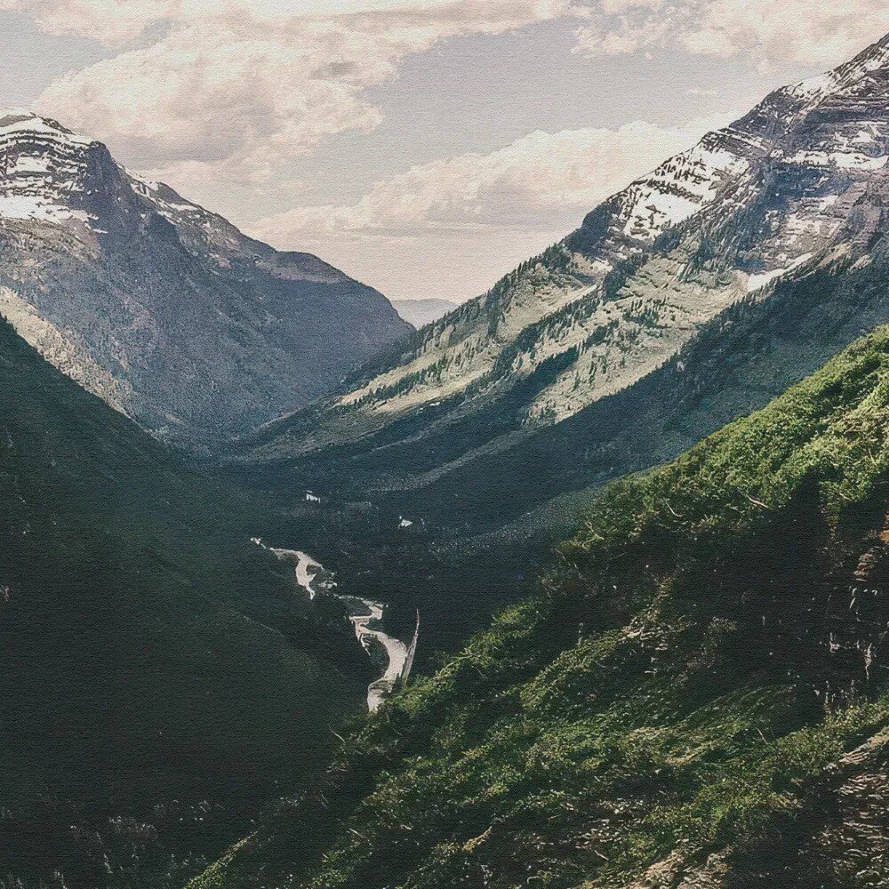 Long Valley Mural Custom Sized Wallpaper Mural (per m2)