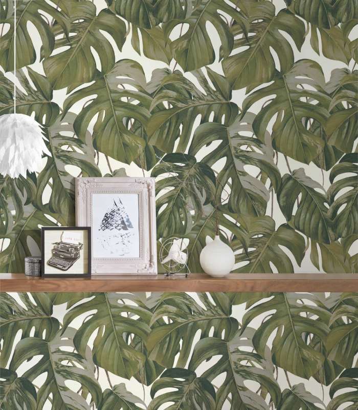 Monstera Dreams Wallpaper - Cream
