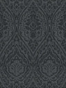 Textured Damask Textured Wallpaper - Grey/Black