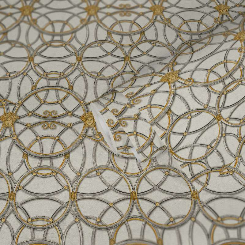 Versace Chain Wallpaper - Gold/Silver/Grey/White