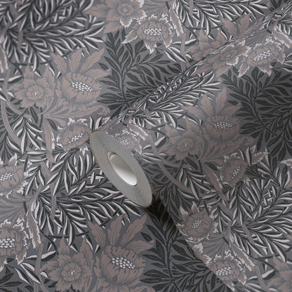 Baroque Floral Wallpaper - Black
