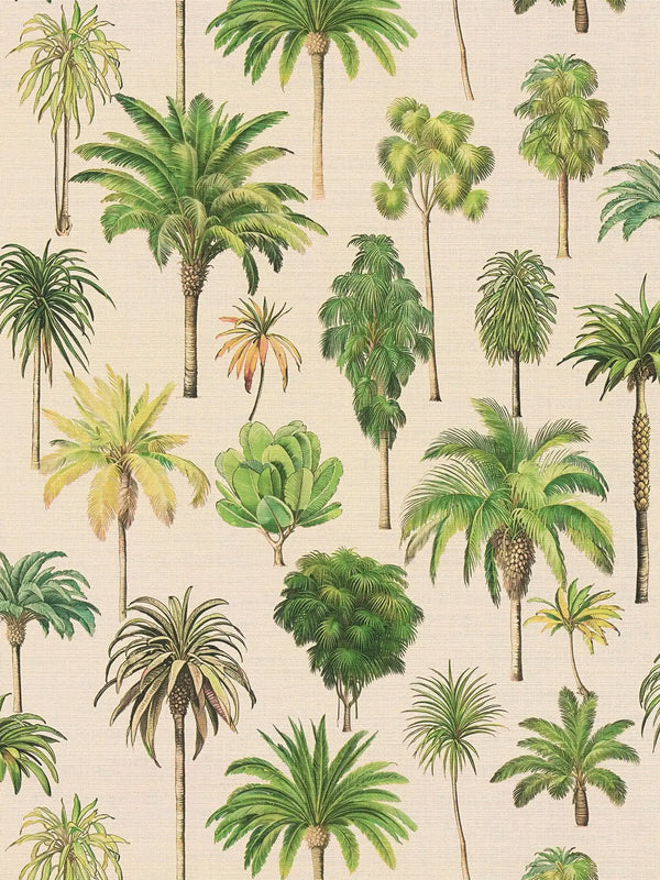 Sample – Riviera Palm Tree Wallpaper – Natural