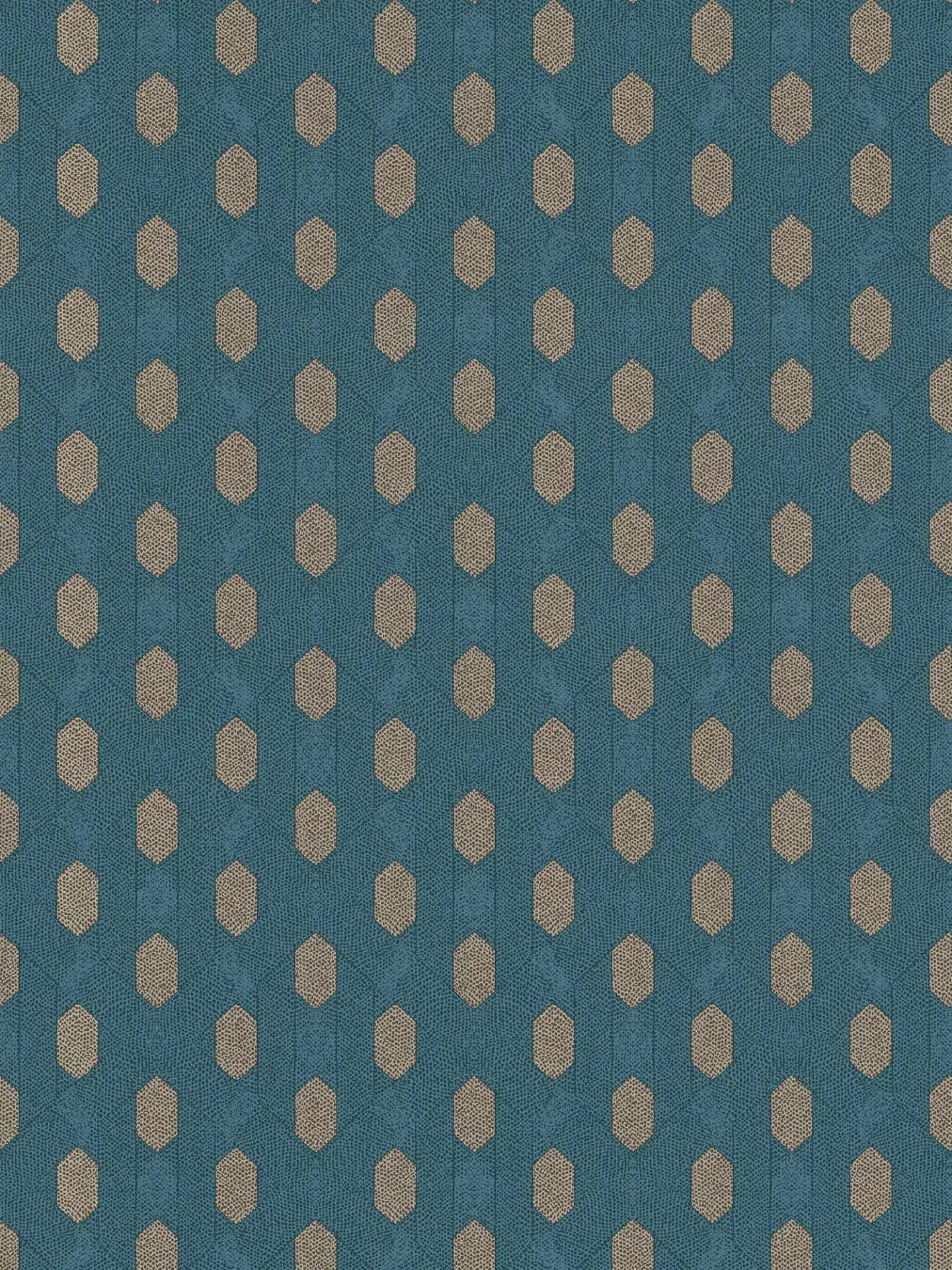 Hex Glamour Heavy Weight Wallpaper - Aqua