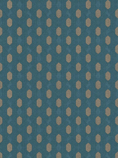 Hex Glamour Heavy Weight Wallpaper - Aqua