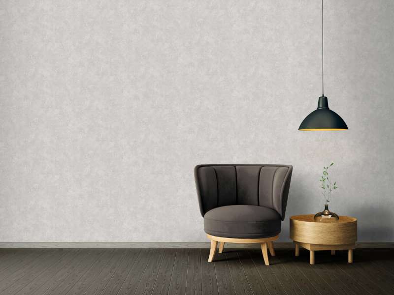 History of Art Plaster Look Wallpaper - Silver