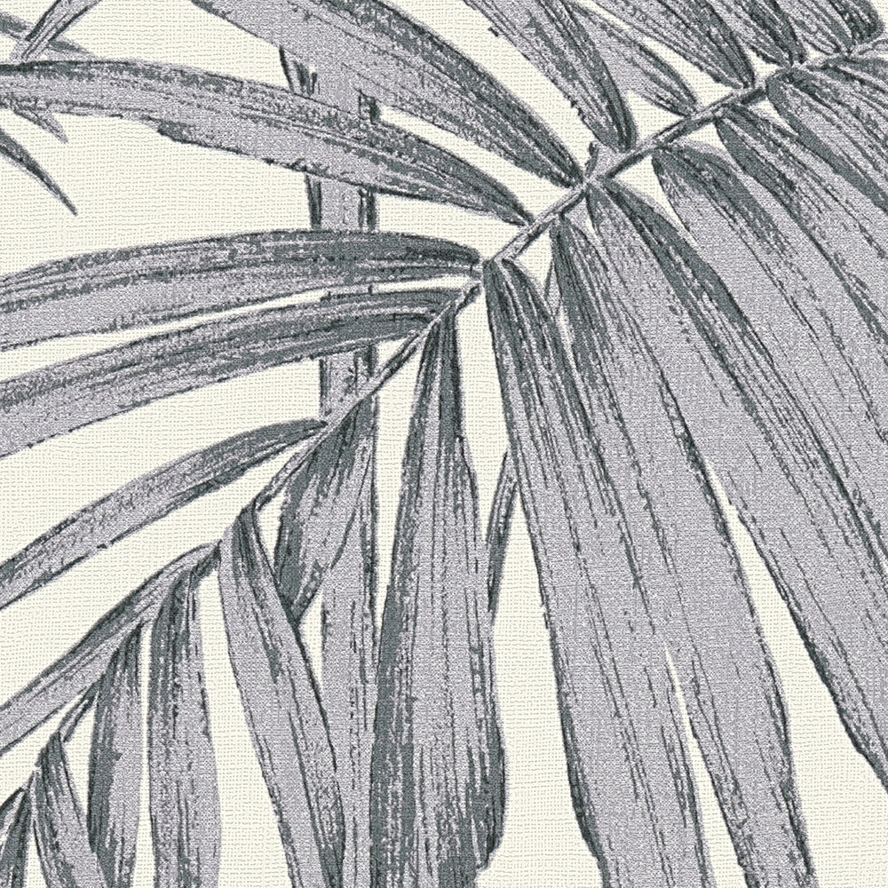 Lola Palm Wallpaper - Grey - Discontinuing