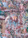 Elephant Parade – Vintage Wallpaper –  Azure