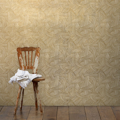 Inky Dhow – Foil Wallpaper – White/Gold