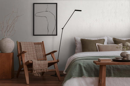French Affair Wallpaper - White Metallic
