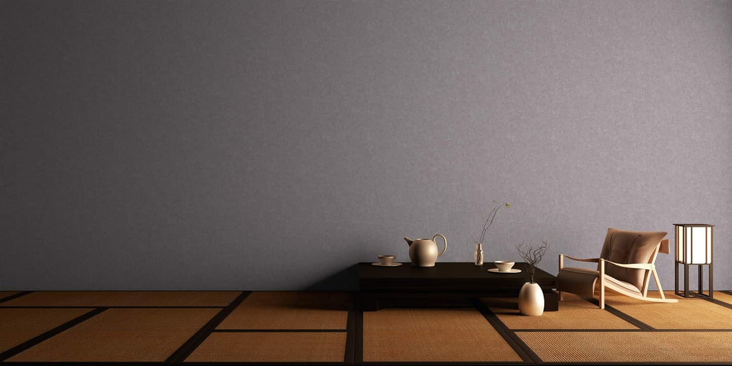Soft Plain Plaster Wallpaper - Grey