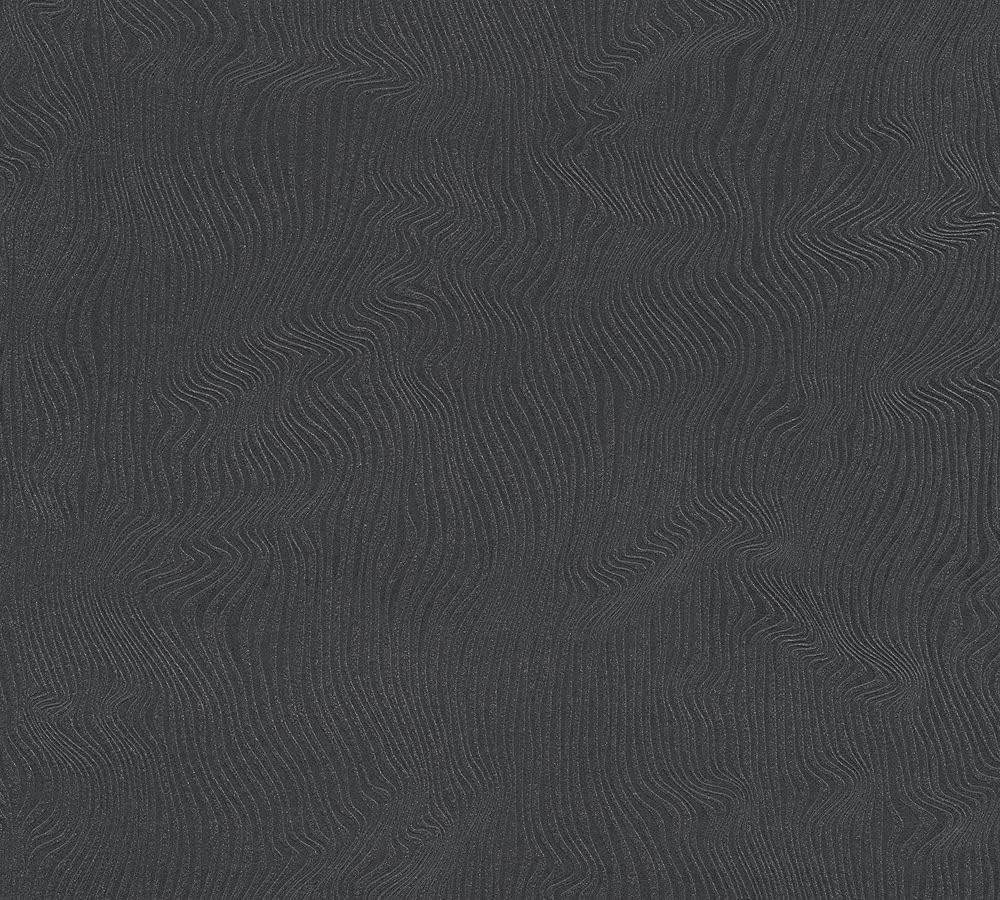 Ripple Glitter Effect Wallpaper - Black