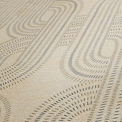 French Affair Wallpaper - Beige Metallic