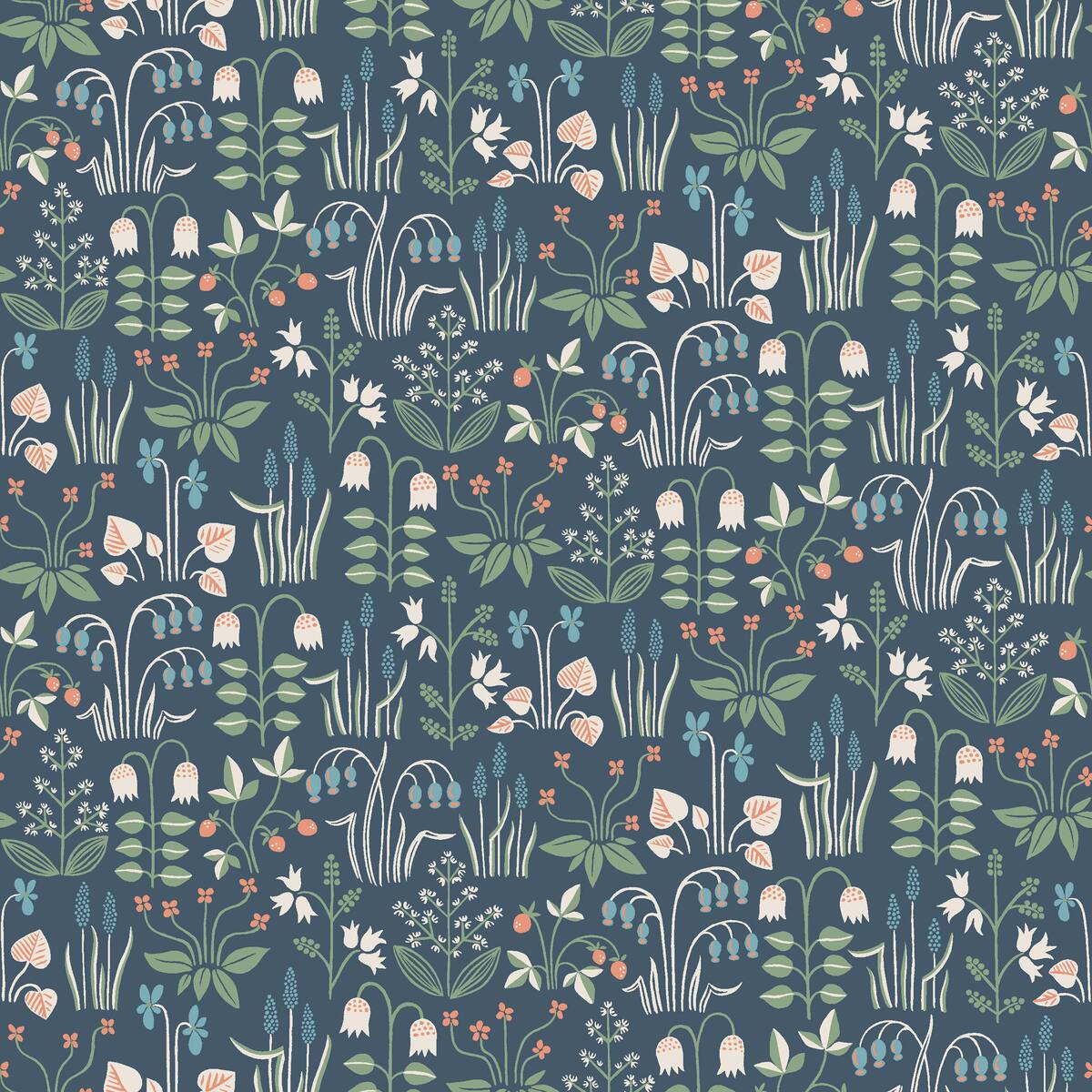 Strawberry Fields Wallpaper - Blue