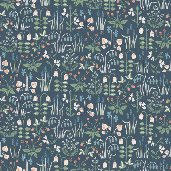 Sample - Strawberry Fields Wallpaper - Blue