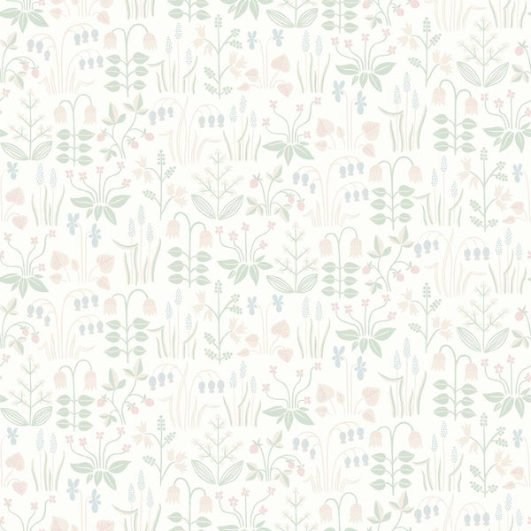 Sample - Strawberry Fields Wallpaper - White