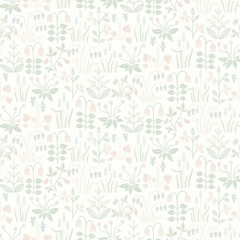 Strawberry Fields Wallpaper - White