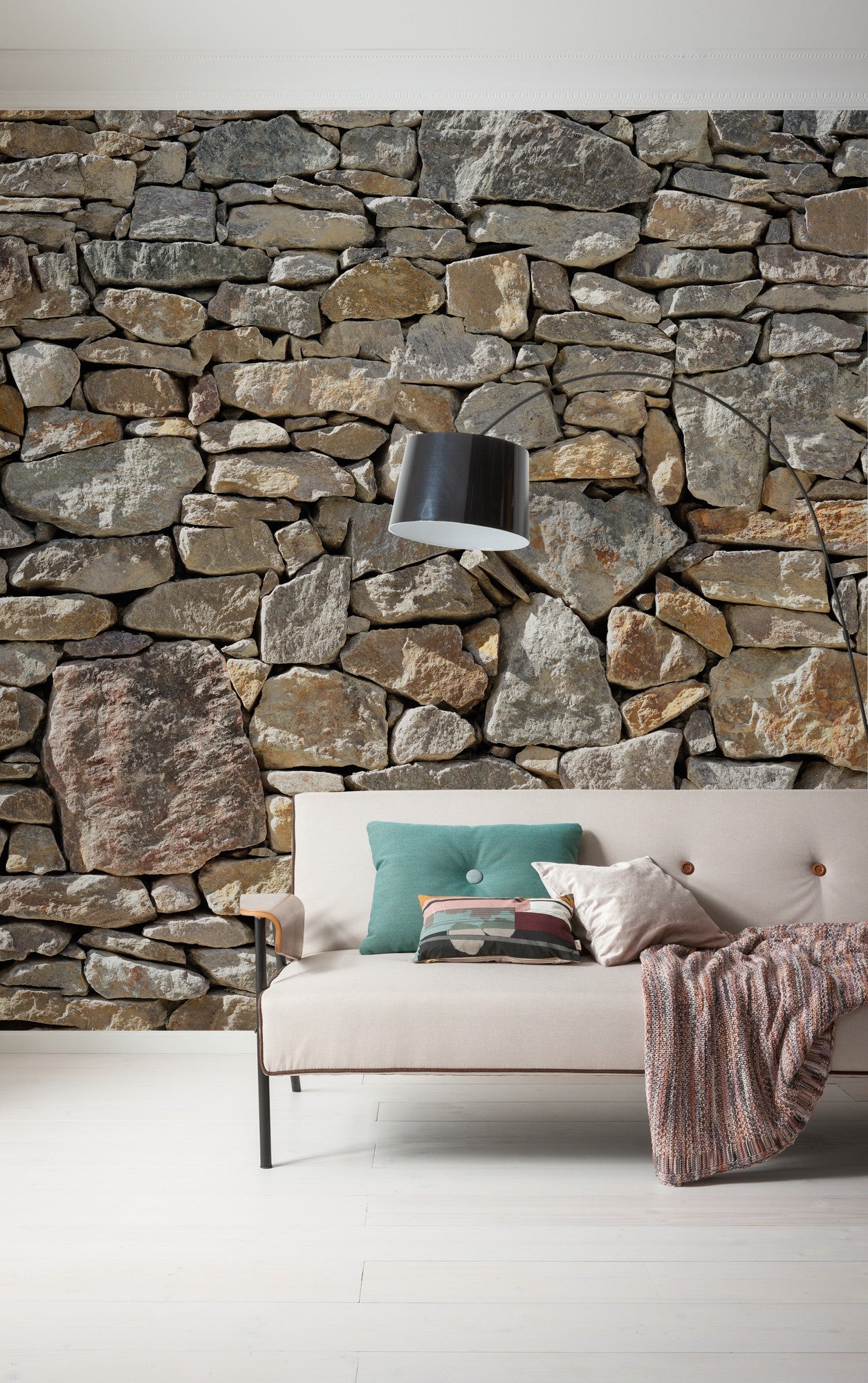 Stone Wall - Custom Sized Wallpaper Mural (per m2)