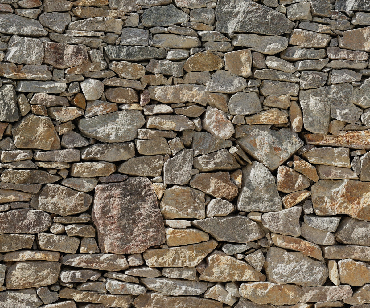 Sample – Stone Wall - Custom Sized Wallpaper Mural (per m2)