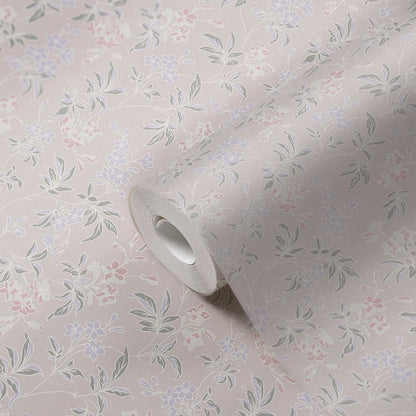 Jasmin - Floral Wallpaper - Pink