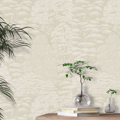 Woodland Toile Wallpaper - Ivory and Neutral