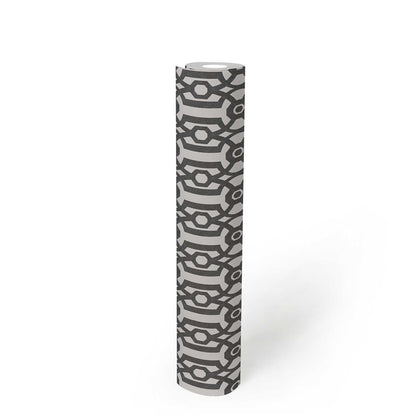Baroque Pattern Wallpaper - Charcoal
