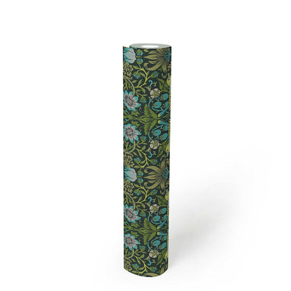 Baroque Birds Wallpaper - Blue/Green