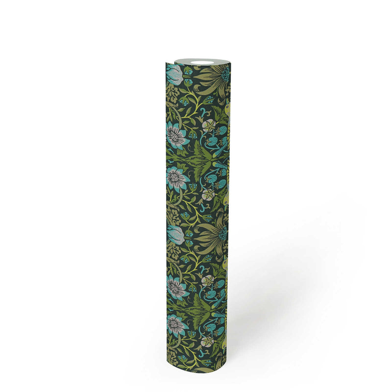 Baroque Birds Wallpaper - Blue/Green