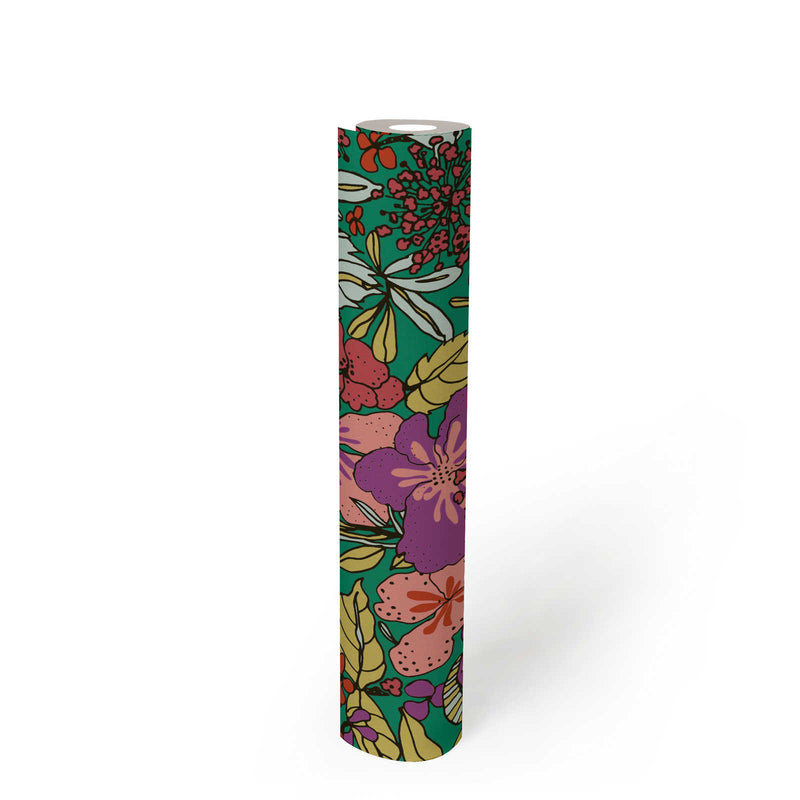 Floral Impression Wallpaper - Green