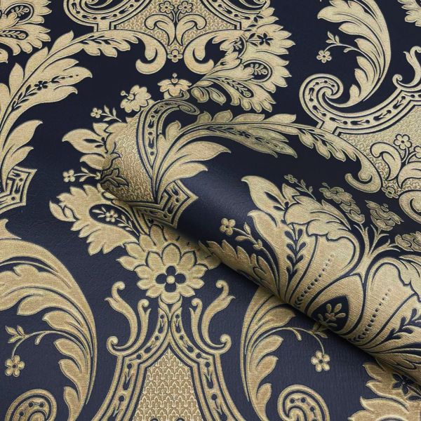 Amara Damask Wood Panel Wallpaper - 6 Colours