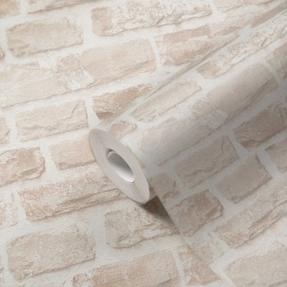 Classic Brickstone - Natural Wallpaper - Beige