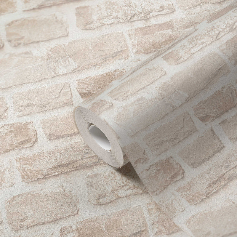 Classic Brickstone - Natural Wallpaper - Beige