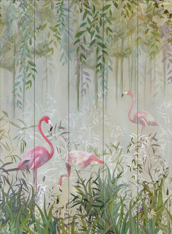 Flamingos Garden Customisable Mural {per m2}