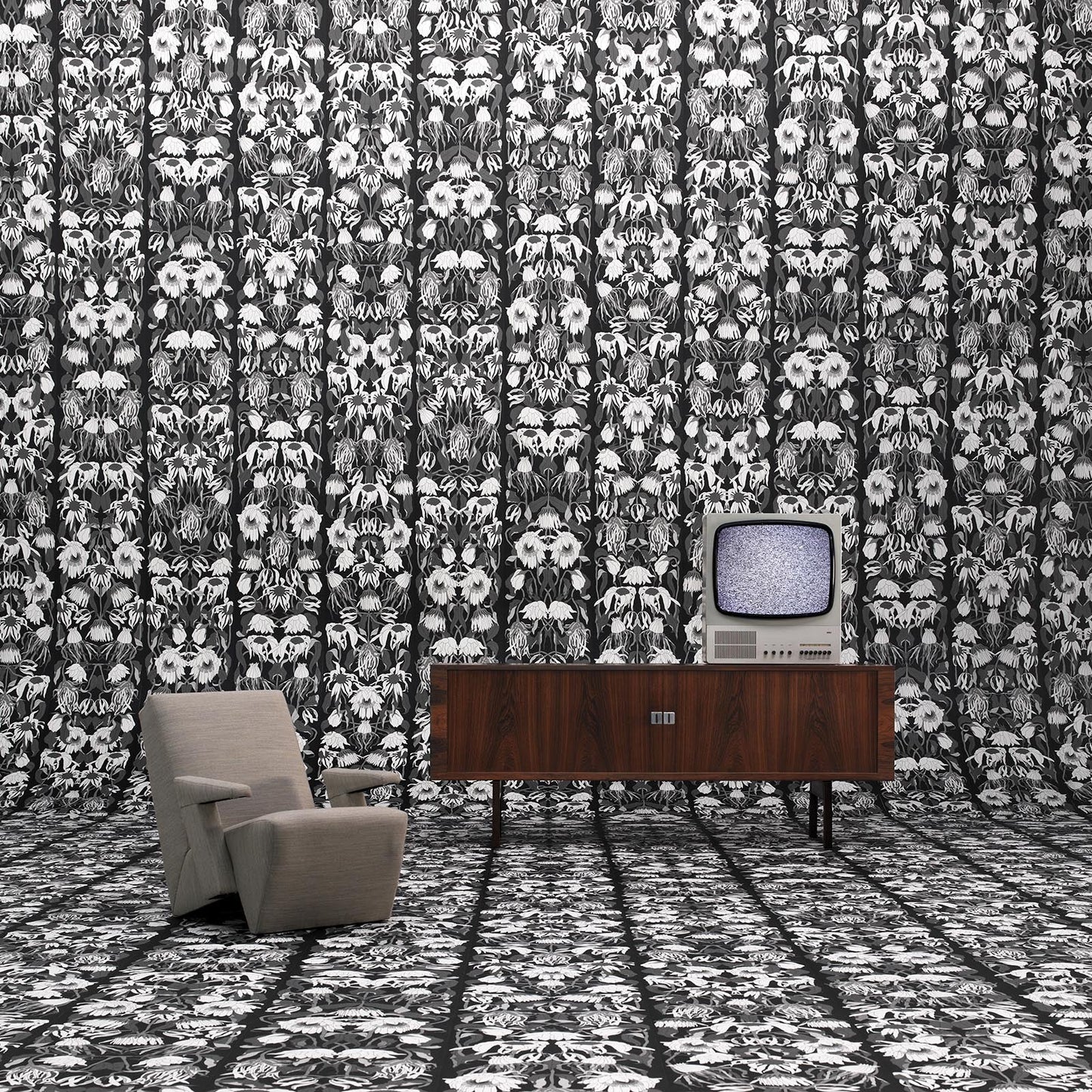 Withered Flowers Wallpaper by Studio Job - Black