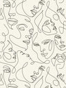 Muse Line Art Face Wallpaper – Black/White