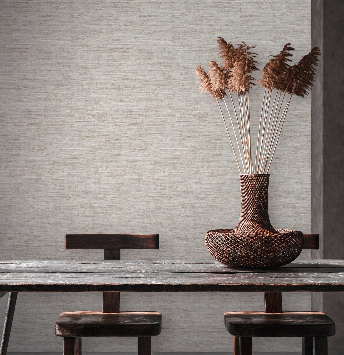 Tokyo Mio Coordinates Wallpaper - Beige/Grey/Metallic