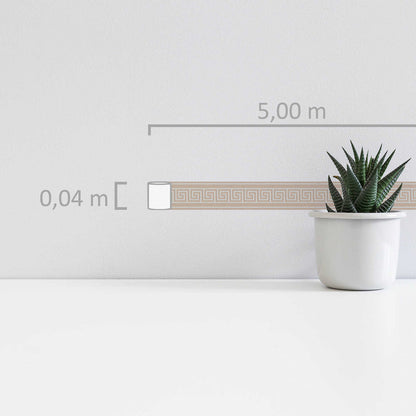 Graphic Meander Border - Beige - Self Adhesive