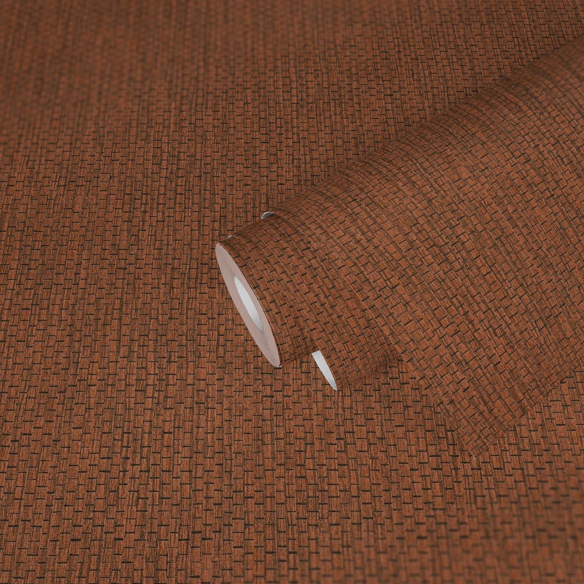 Chunky Weave Wallpaper - Burnt Orange