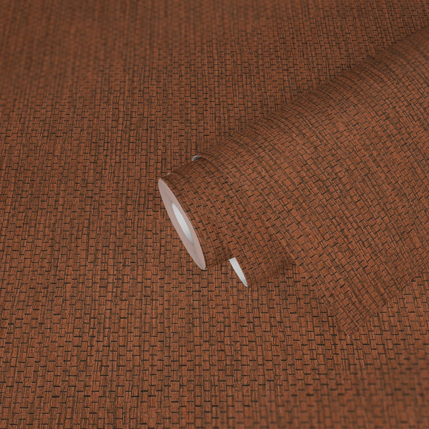 Chunky Weave Wallpaper - Burnt Orange