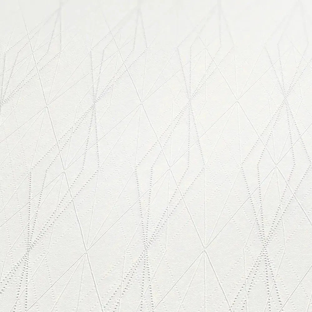 Diamond Relief Wallpaper - Cream