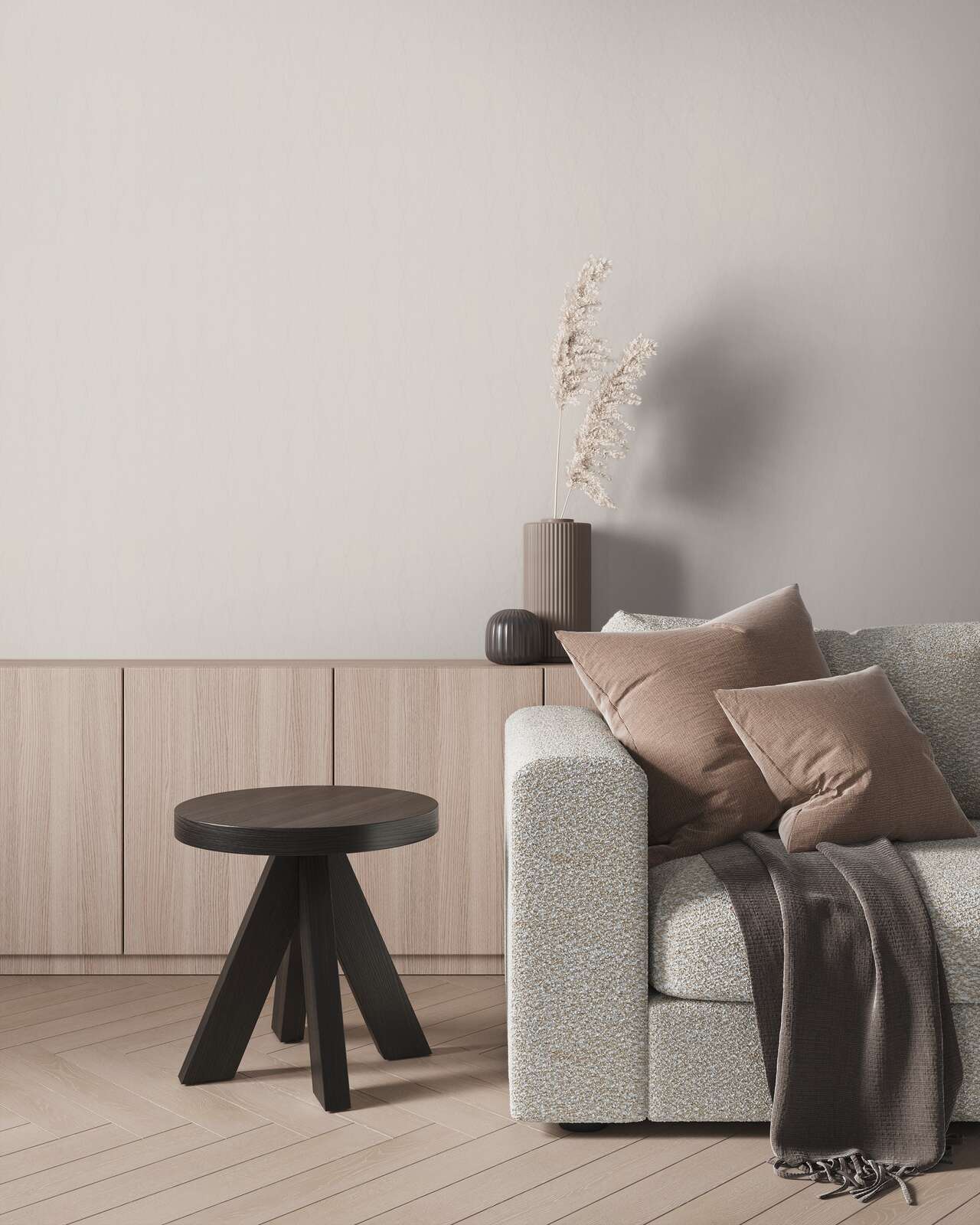 Diamond Relief Wallpaper - Brown