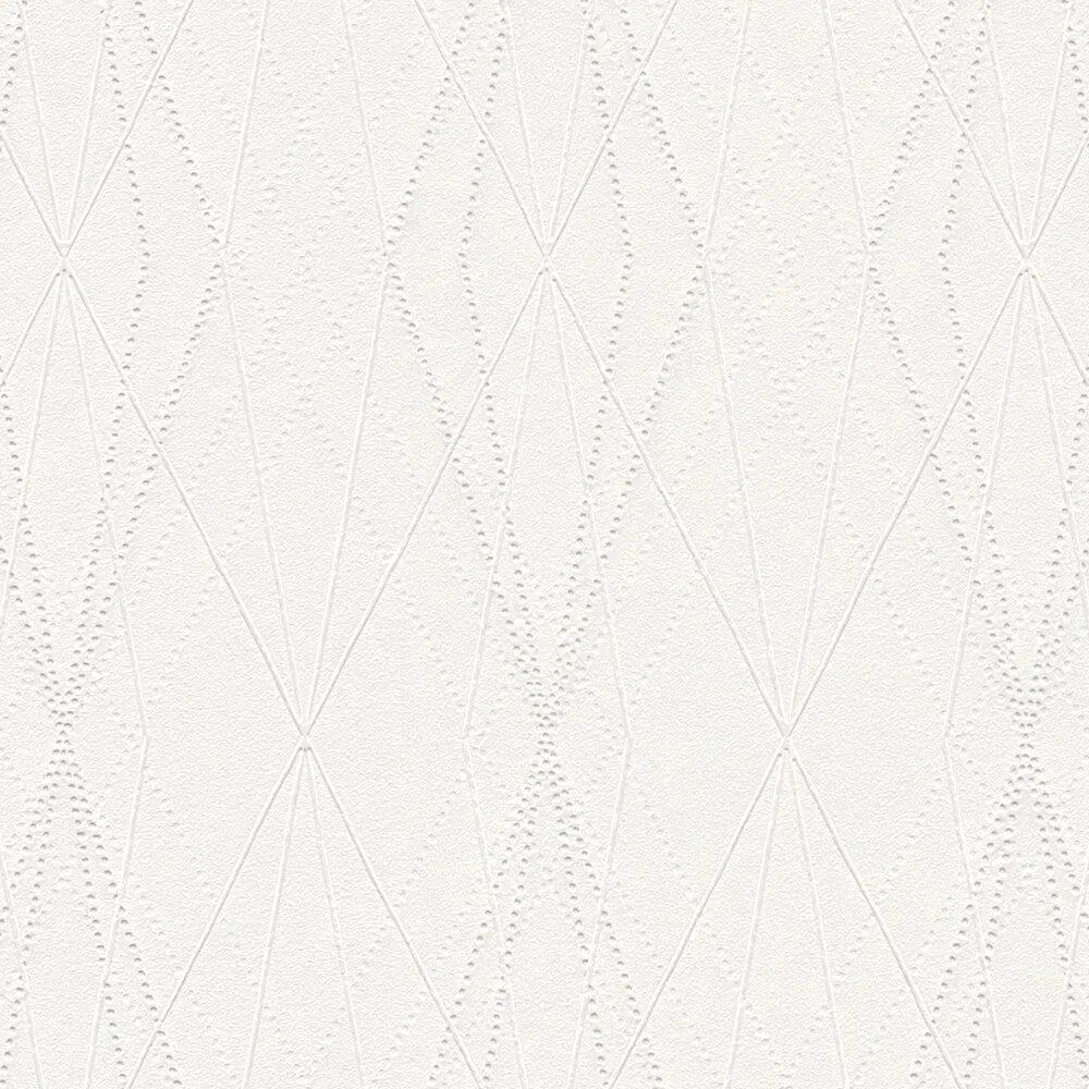 Diamond Relief Wallpaper - Grey
