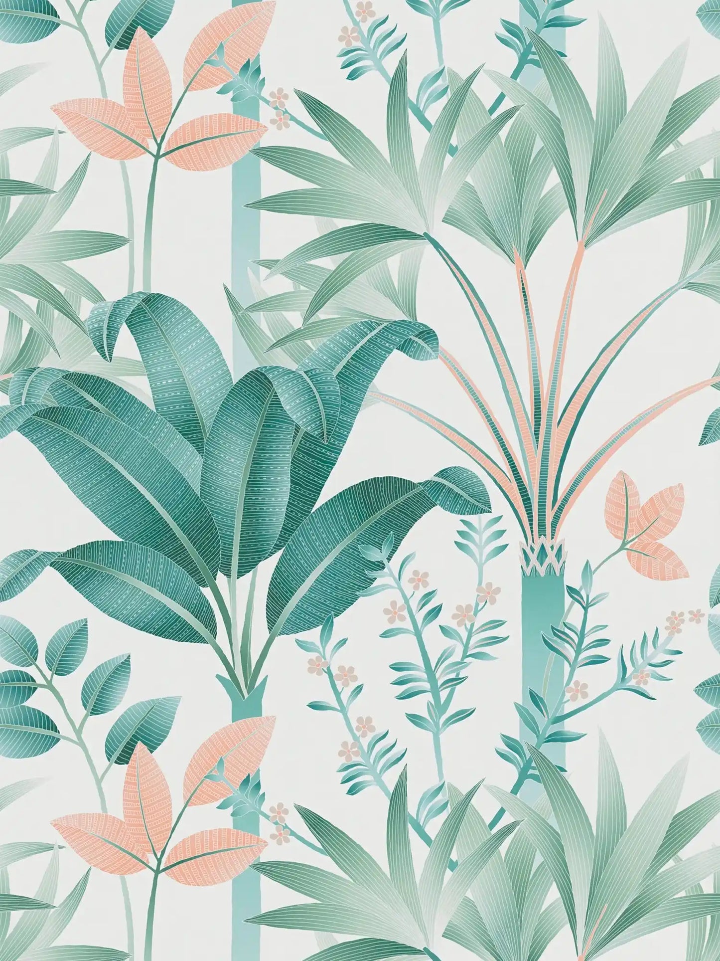 Graphic Palms Wallpaper - Green