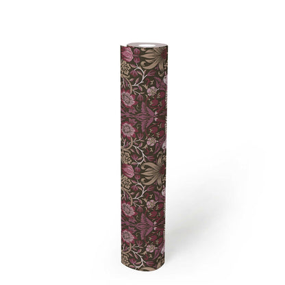 Baroque Birds Wallpaper - Beige/Purple