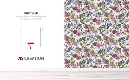 Floral Trails Wallpaper - Multicolour