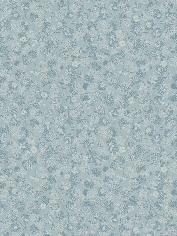 Sample - Leafy Heart - Wallpaper - Blue