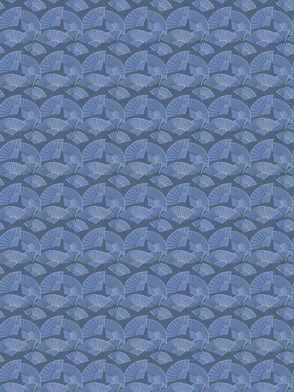 Deco Fanfare Heavy Weight Wallpaper - Blue