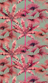 Miami Trees - Hybrid Wallpaper Mural - Sunset Pink