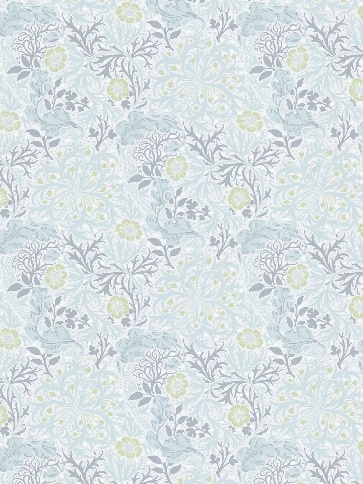 Sample - Seaweed Wallpaper - Green/Grey