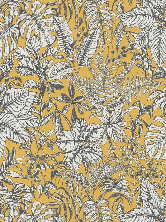 Leafy Ferns Wallpaper - Yellow - Discontinuing